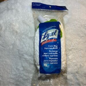 Lysol Cone Mop Supreme Refill Model 55094M White Mop With Green Micro Fiber Scub